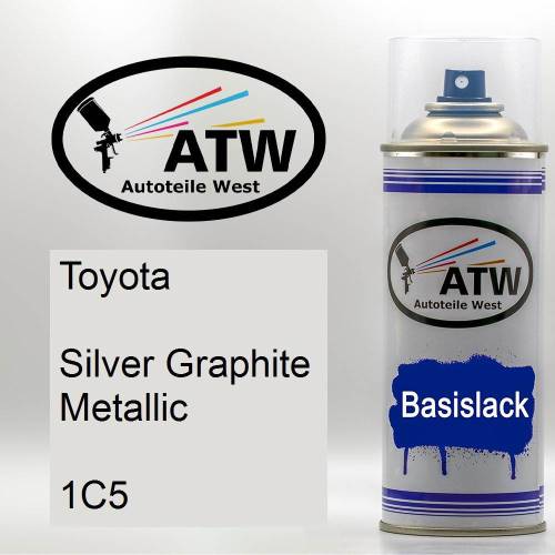 Toyota, Silver Graphite Metallic, 1C5: 400ml Sprühdose, von ATW Autoteile West.
